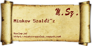 Miskov Szaléz névjegykártya